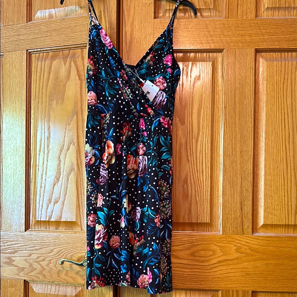 Floral Black Dress